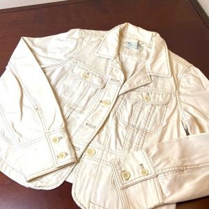 SALE 🚨 VINTAGE Polo Jeans Ralph Lauren Cream Khaki Button Up Blazer Women’s L